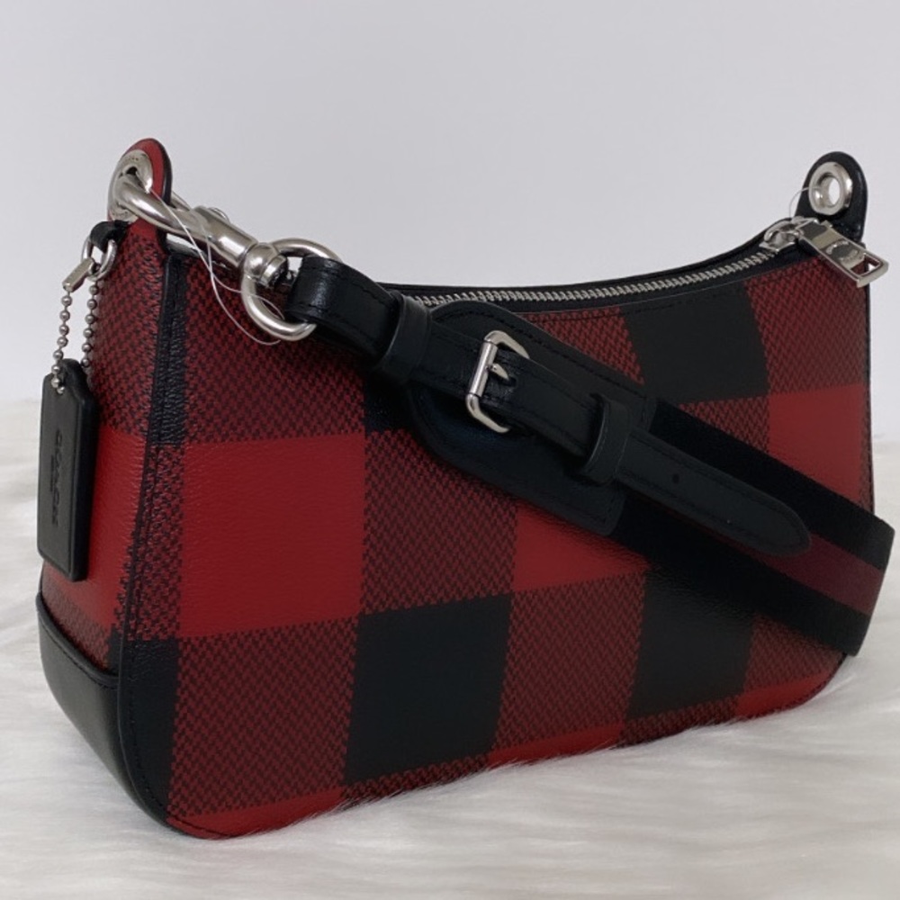 NWT Coach Jes Baguette With Buffalo Plaid Purse - Picture 8 of 13